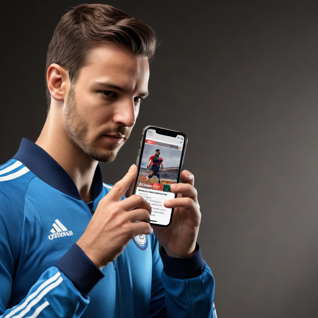 赛事资讯用户头像，正在用手机阅读体育新闻