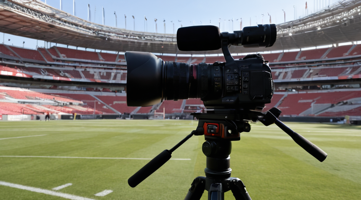 体育新闻发布现场记者采访与赛事报道画面